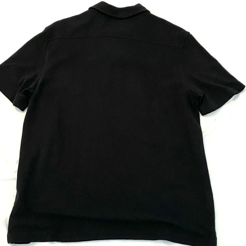 Banana Republic black short sleeve cotton polo top Mens XL Tall classic preppy